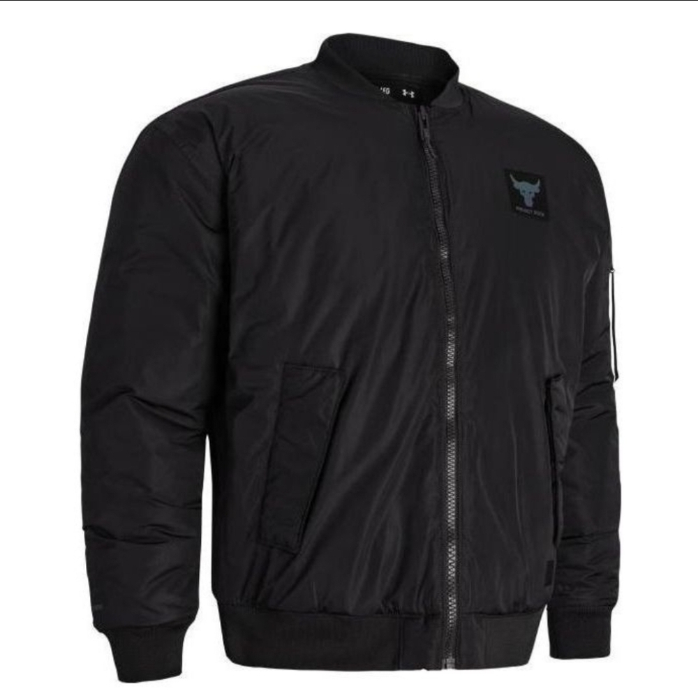 Under Armour Project Rock water Resistant Men Bomber Jacket  XXL 1374425-346